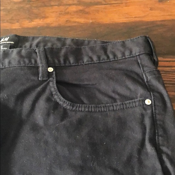 H&M Slim Fit Twill Black Pants W36 - Picture 5 of 6